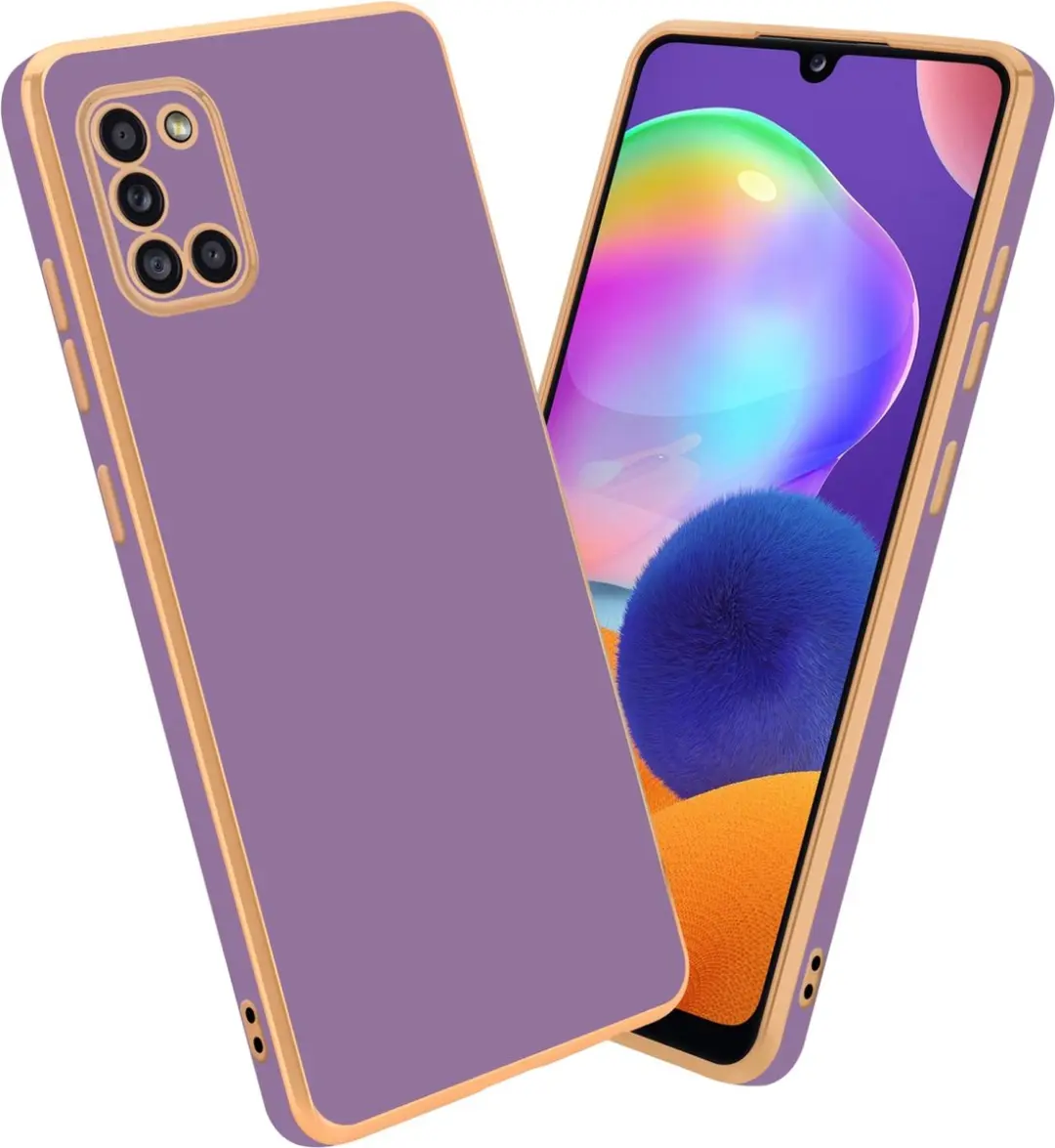 Cadorabo Hoesje geschikt voor Samsung Galaxy A31 in Glossy Paars
