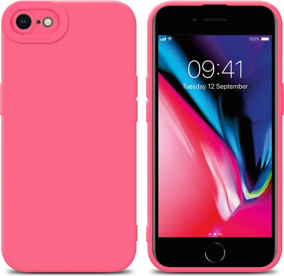 Cadorabo Hoesje geschikt voor Apple iPhone 7 / 7S / 8 / SE 2020 in FLUID ROOD