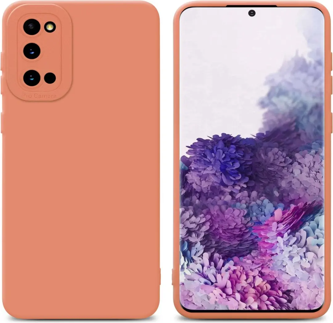 Cadorabo Hoesje geschikt voor Samsung Galaxy S20 in FLUID LICHT ORANJE