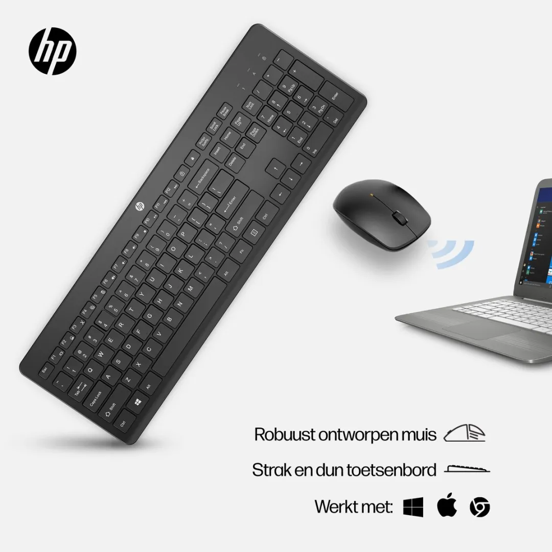 HP 230 Draadloos Toetsenbord & Muis Combo - Zwart