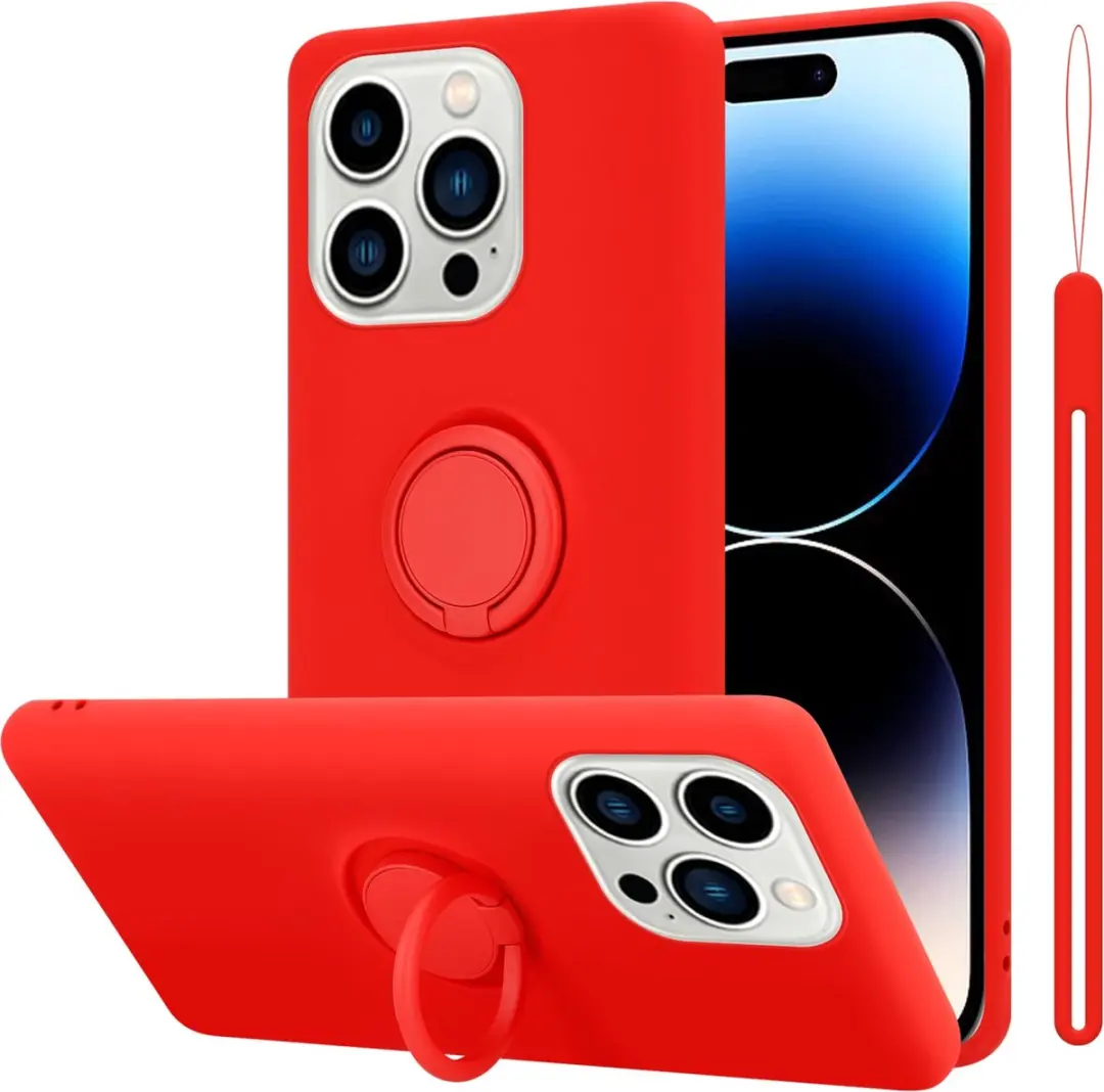 Cadorabo Hoesje geschikt voor Apple iPhone 14 PRO MAX in LIQUID ROOD