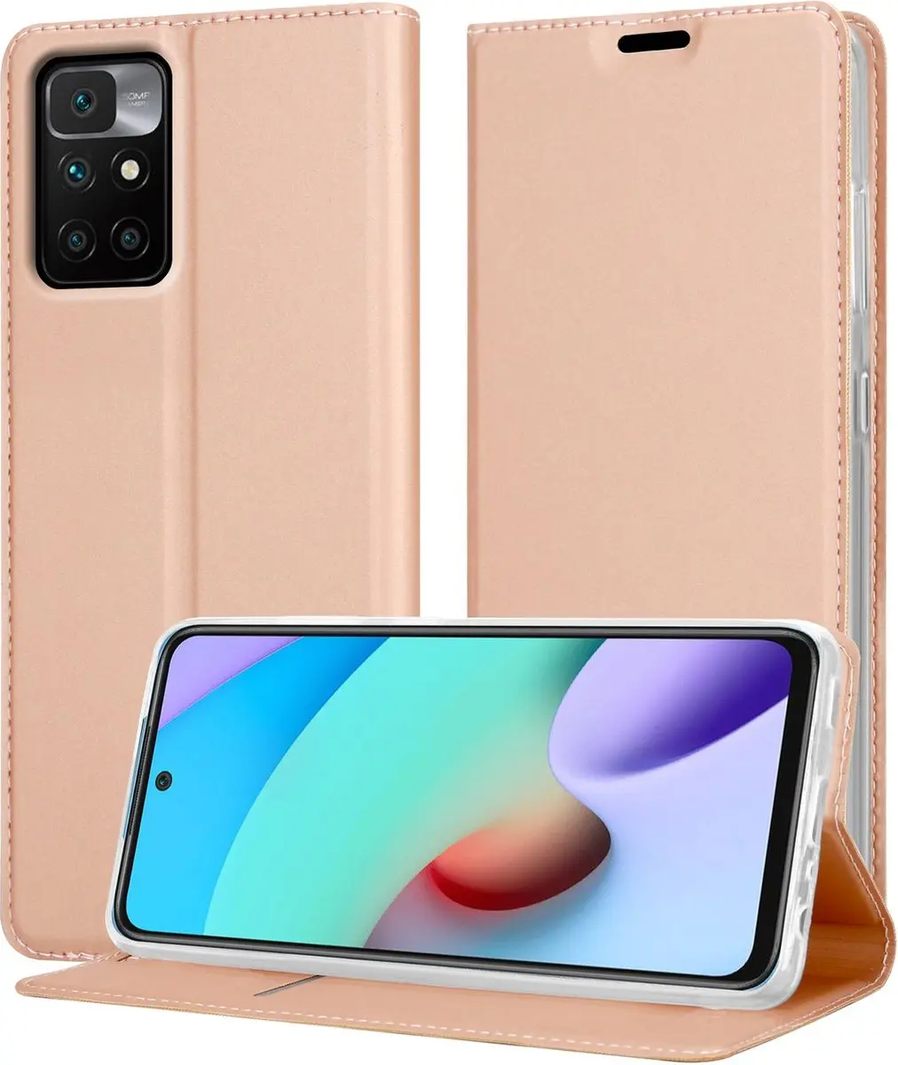 Cadorabo Hoesje geschikt voor Xiaomi RedMi 10 in CLASSY ROSE GOUD