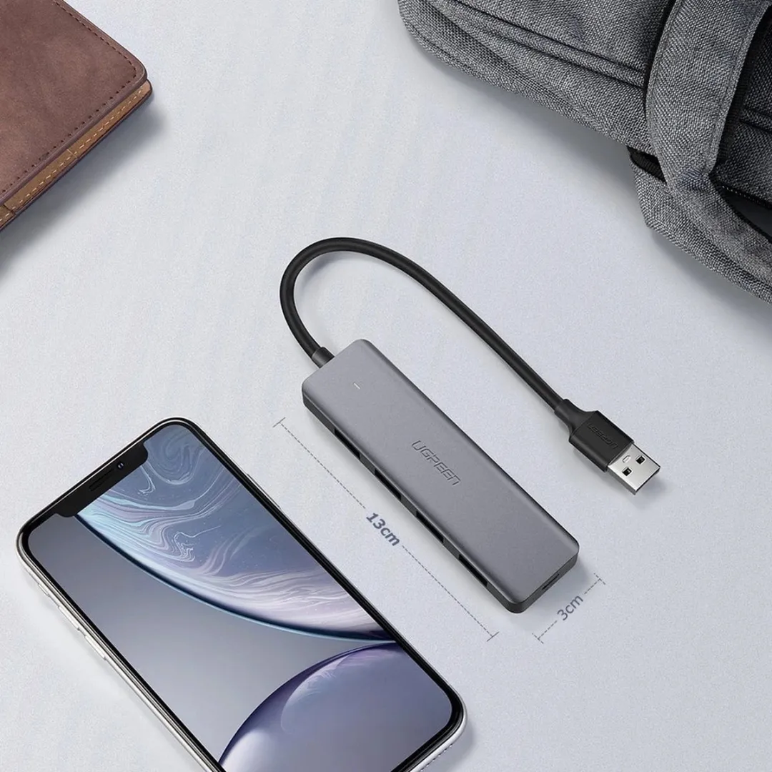 Ugreen USB Hub 4x USB 3.2 Gen 1 - Zilver