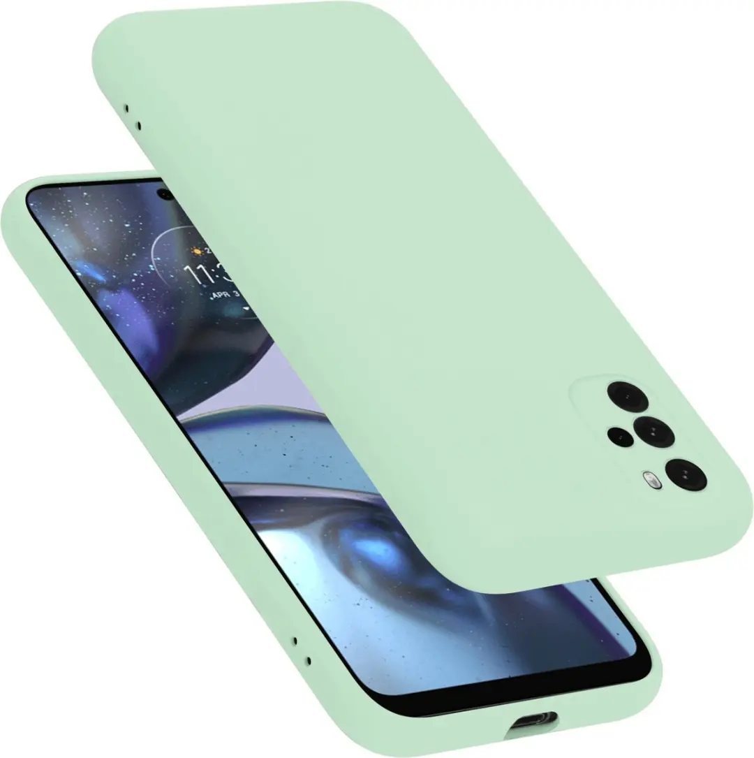 Cadorabo Hoesje geschikt voor Motorola MOTO G22 in LIQUID LICHT GROEN