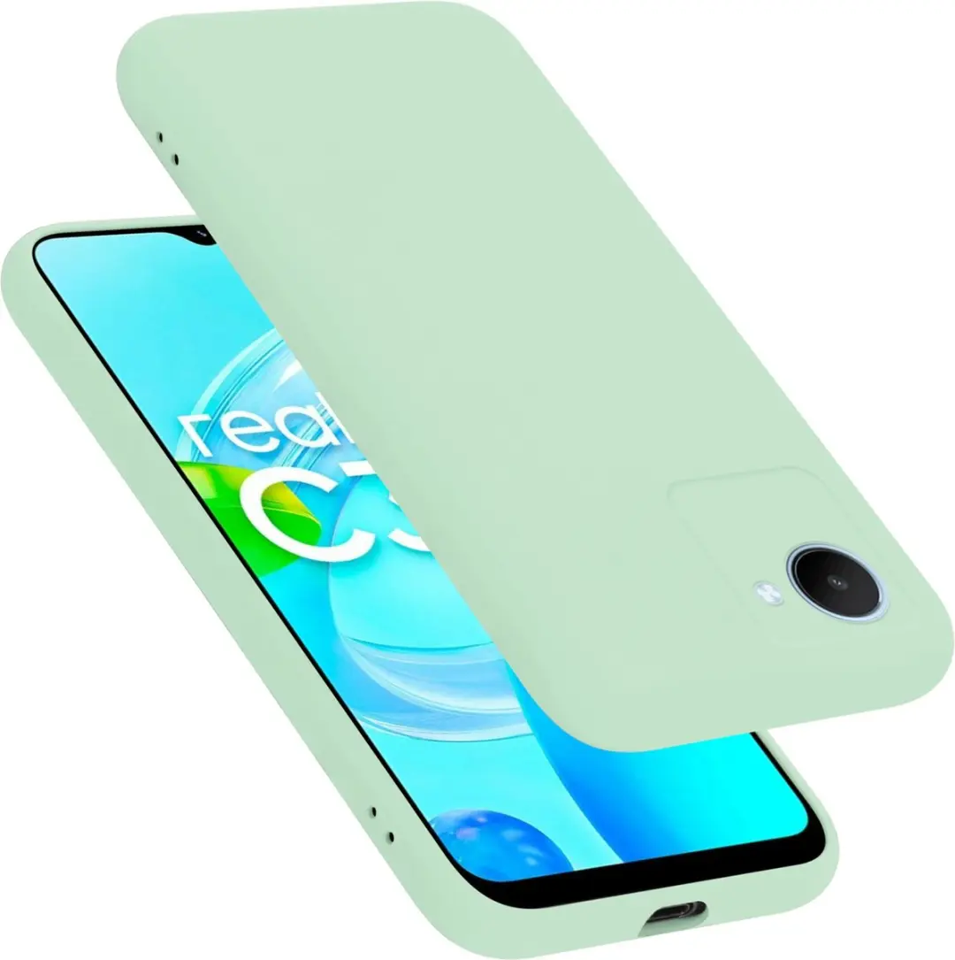 Cadorabo Hoesje geschikt voor Realme C30 / Narzo 50i PRIME in LIQUID LICHT GROEN