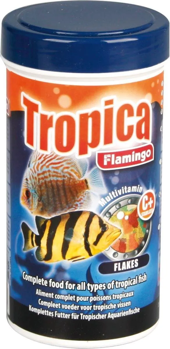 Flamingo - Vissenvoer Tropische Vis Vlokken - 250 ml