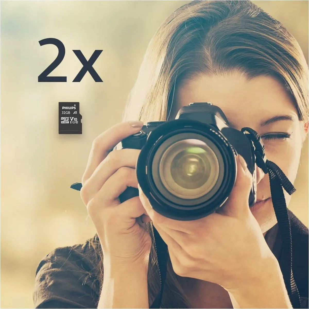 Philips FM32MP45D Micro SDHC 32GB - Class 10 - 2 Stuks