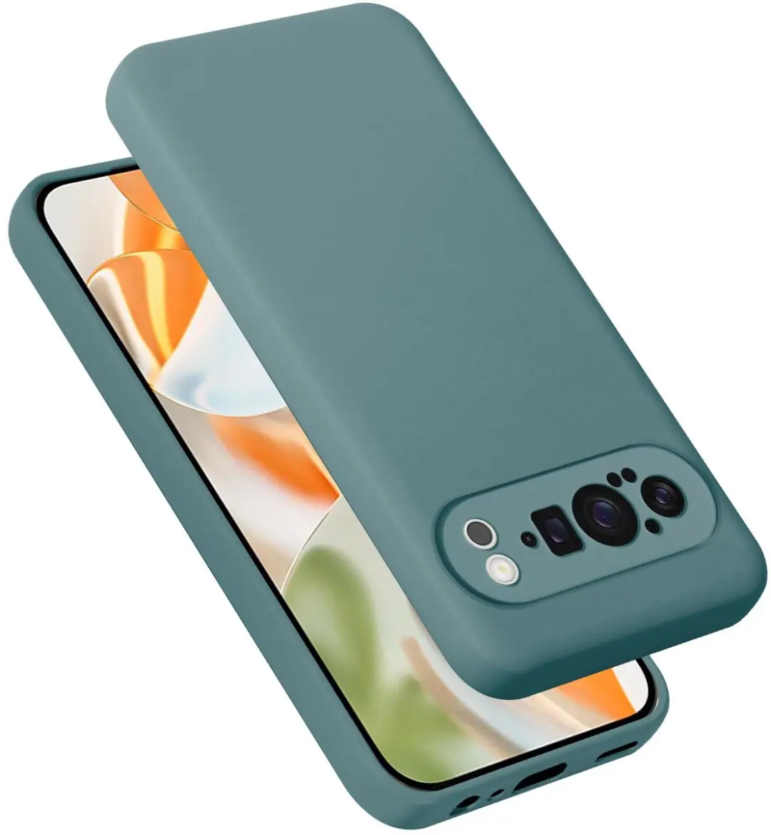 Cadorabo Hoesje geschikt voor Google Pixel 9 PRO in LIQUID GROEN