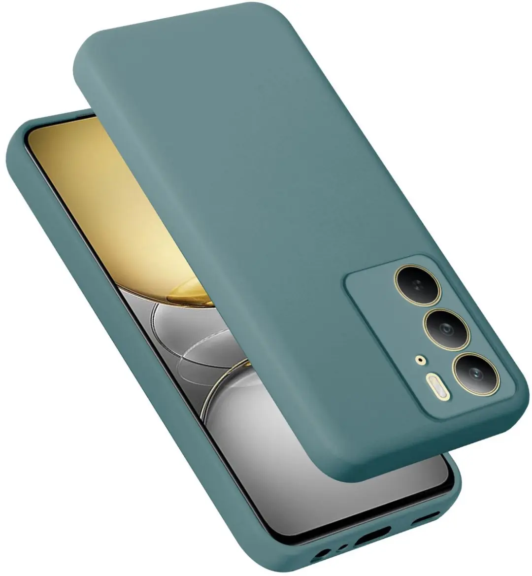 Cadorabo Hoesje geschikt voor Realme C75 in LIQUID GROEN