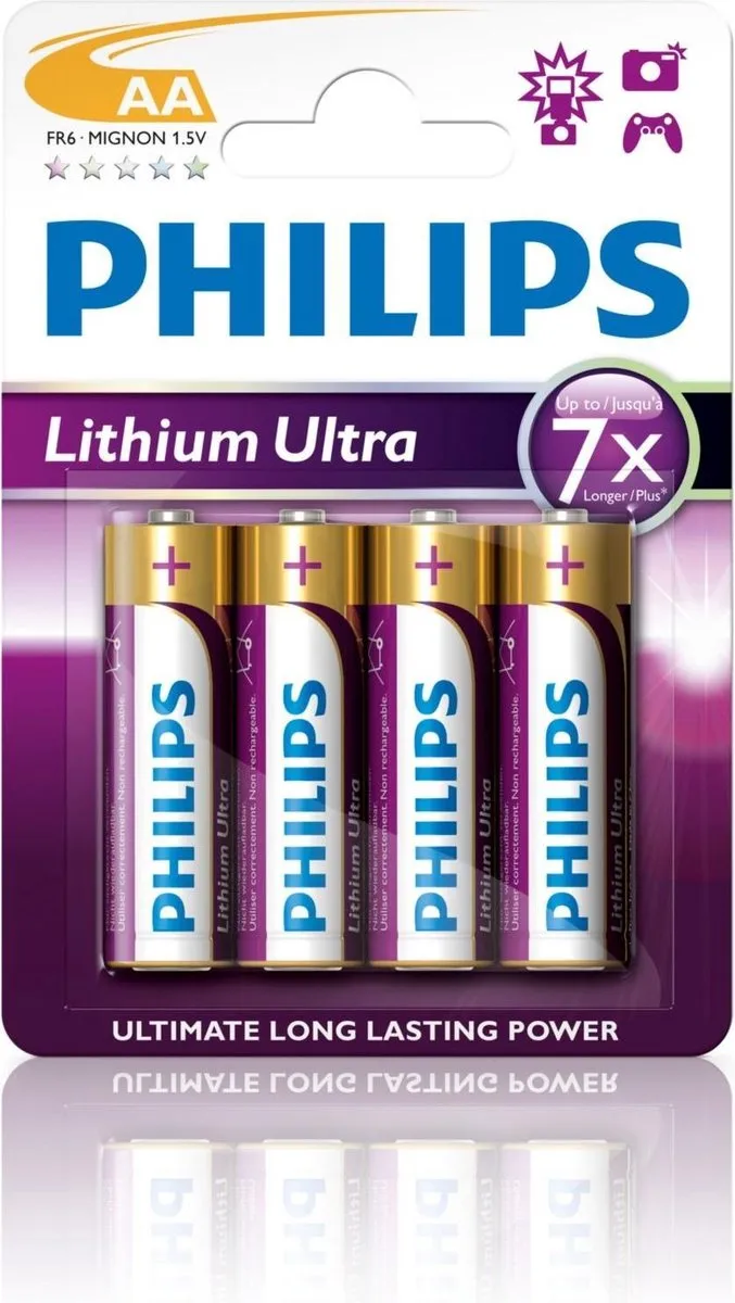 Philips AA Lithium Ultra Batterijen - 4 Stuks - afbeelding 5 van 5