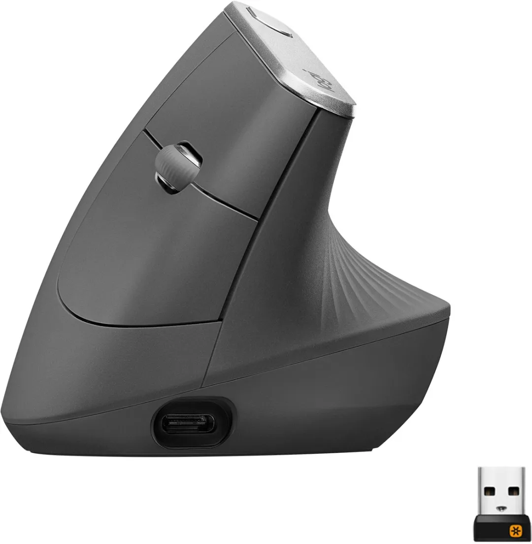 Logitech MX Vertical Draadloze Ergonomische Muis - Grijs