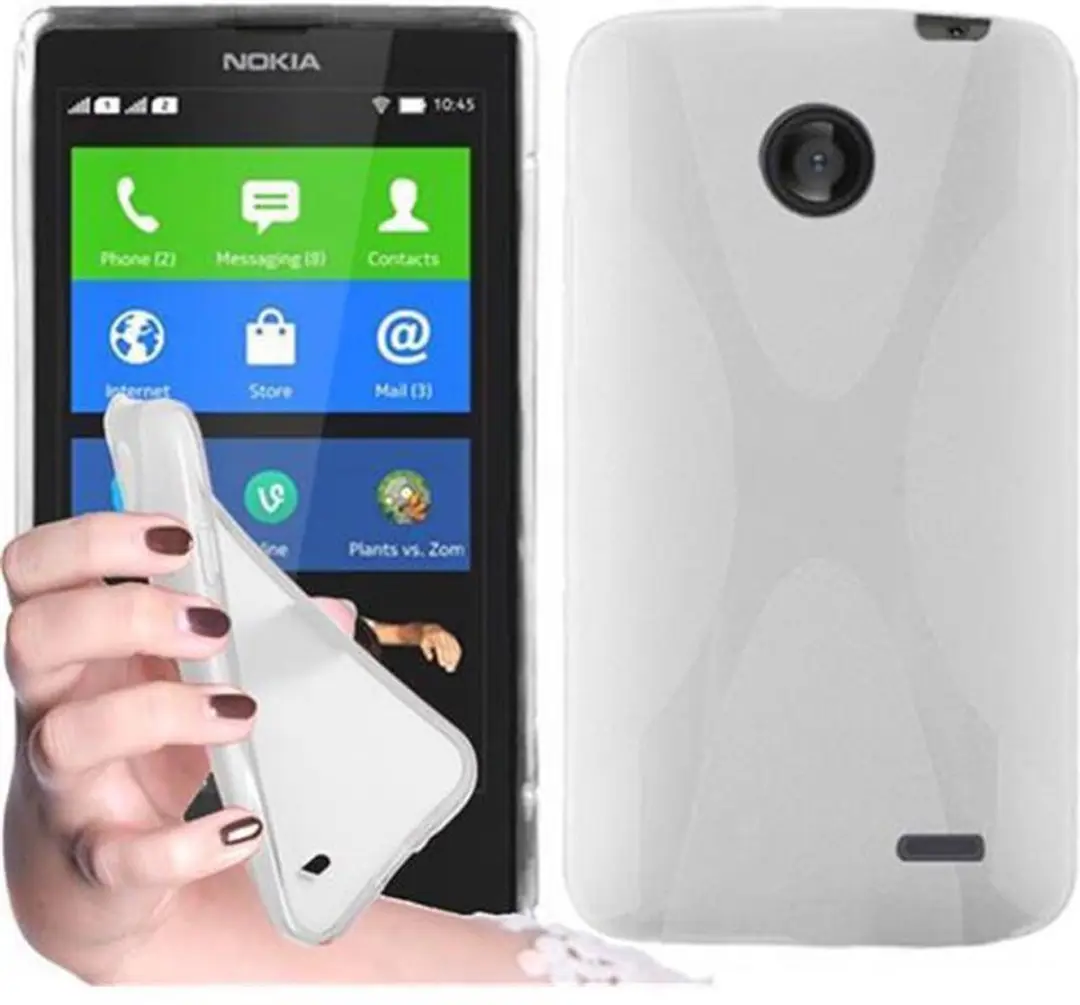 Cadorabo Hoesje geschikt voor Nokia X in MAGNESIUM WIT