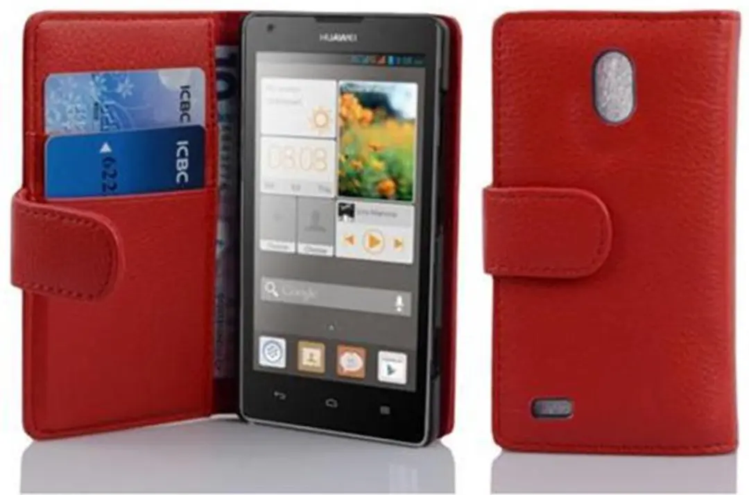Cadorabo Hoesje geschikt voor Huawei ASCEND G700 in INFERNO ROOD