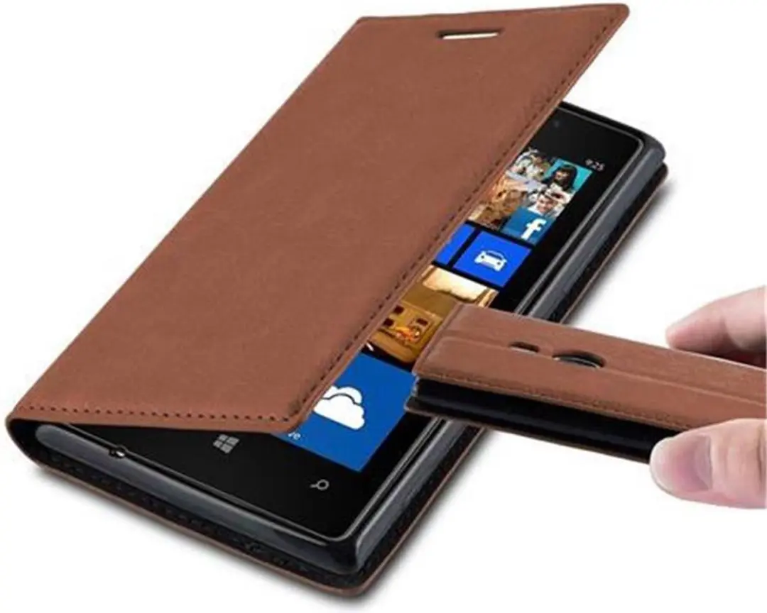 Cadorabo Hoesje geschikt voor Nokia Lumia 925 in CAPPUCCINO BRUIN