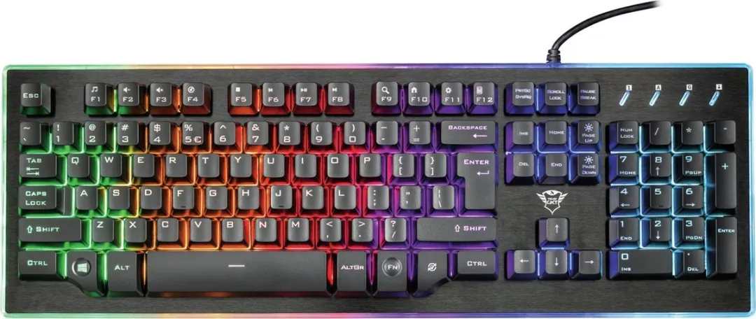 Trust GXT 860 Thura Gaming Toetsenbord - Italiaans - Zwart
