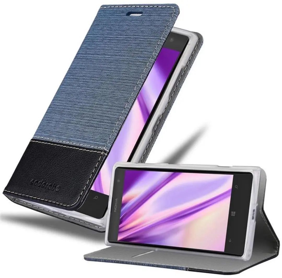 Cadorabo Hoesje geschikt voor Nokia Lumia 1020 in DONKERBLAUW ZWART
