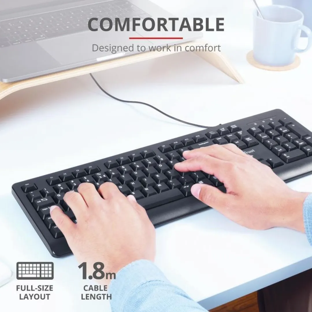 Trust TK-150 Toetsenbord - Zwart - afbeelding 6 van 6