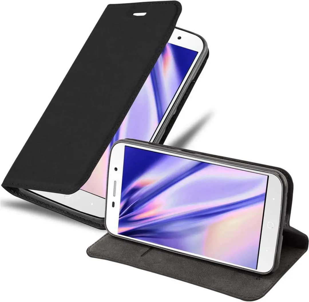 Cadorabo Hoesje geschikt voor ZTE Blade A602 in ZWARTE NACHT