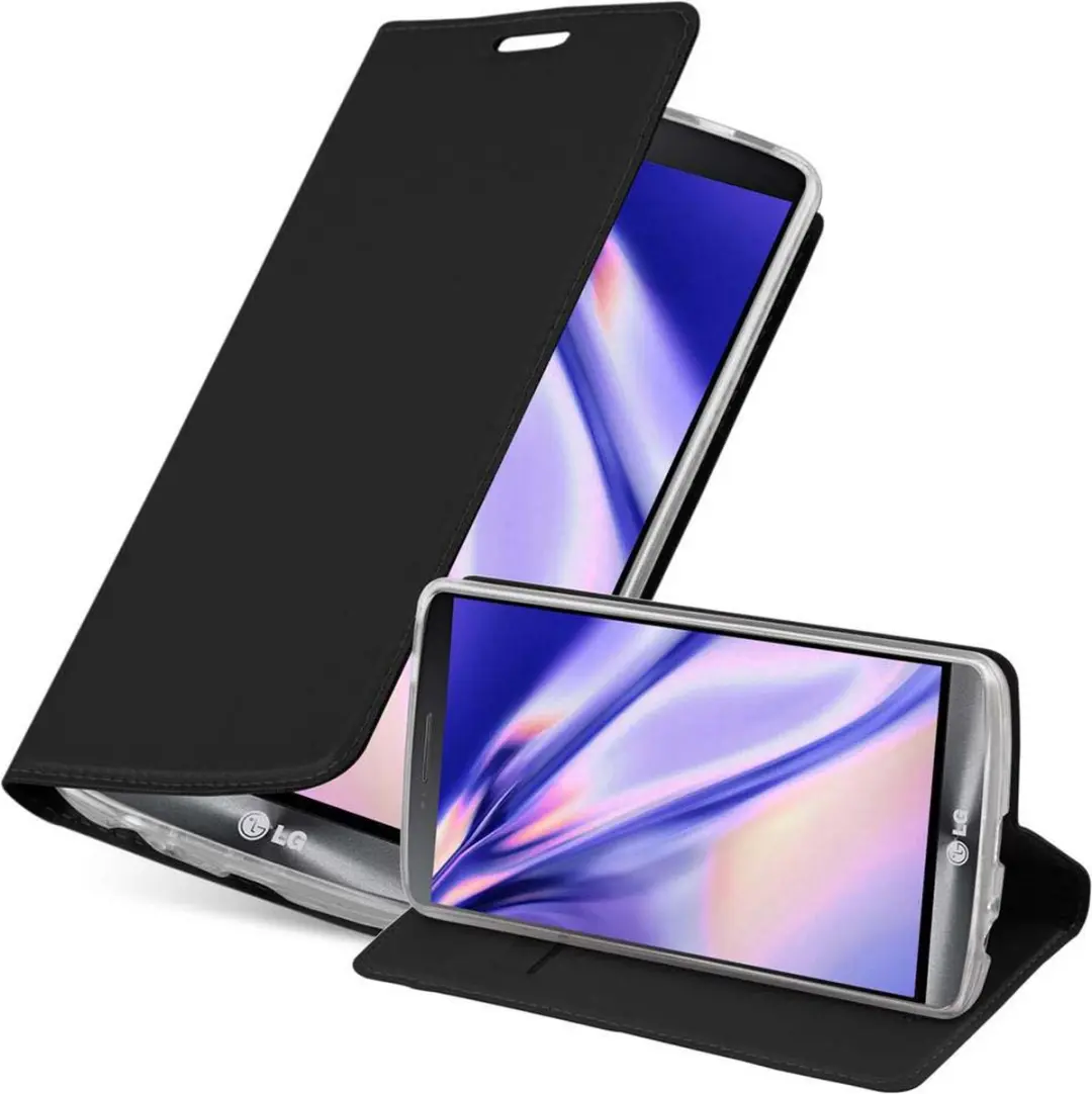 Cadorabo Hoesje geschikt voor LG G3 in CLASSY ZWART