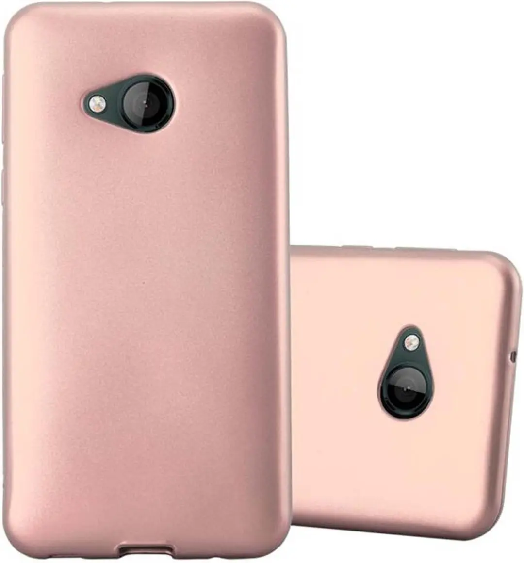 Cadorabo Hoesje geschikt voor HTC U PLAY in METALLIC ROSE GOUD