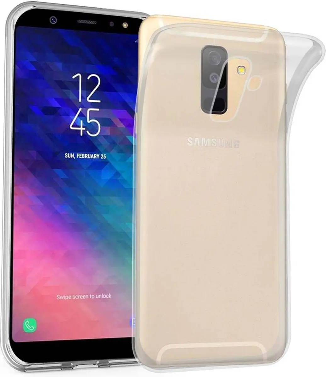Cadorabo Hoesje geschikt voor Samsung Galaxy A6 PLUS 2018 in VOLLEDIG TRANSPARAN