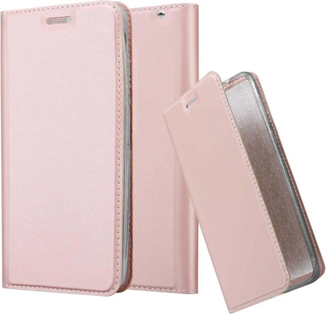 Cadorabo Hoesje geschikt voor Motorola MOTO X PLAY in CLASSY ROSE GOUD