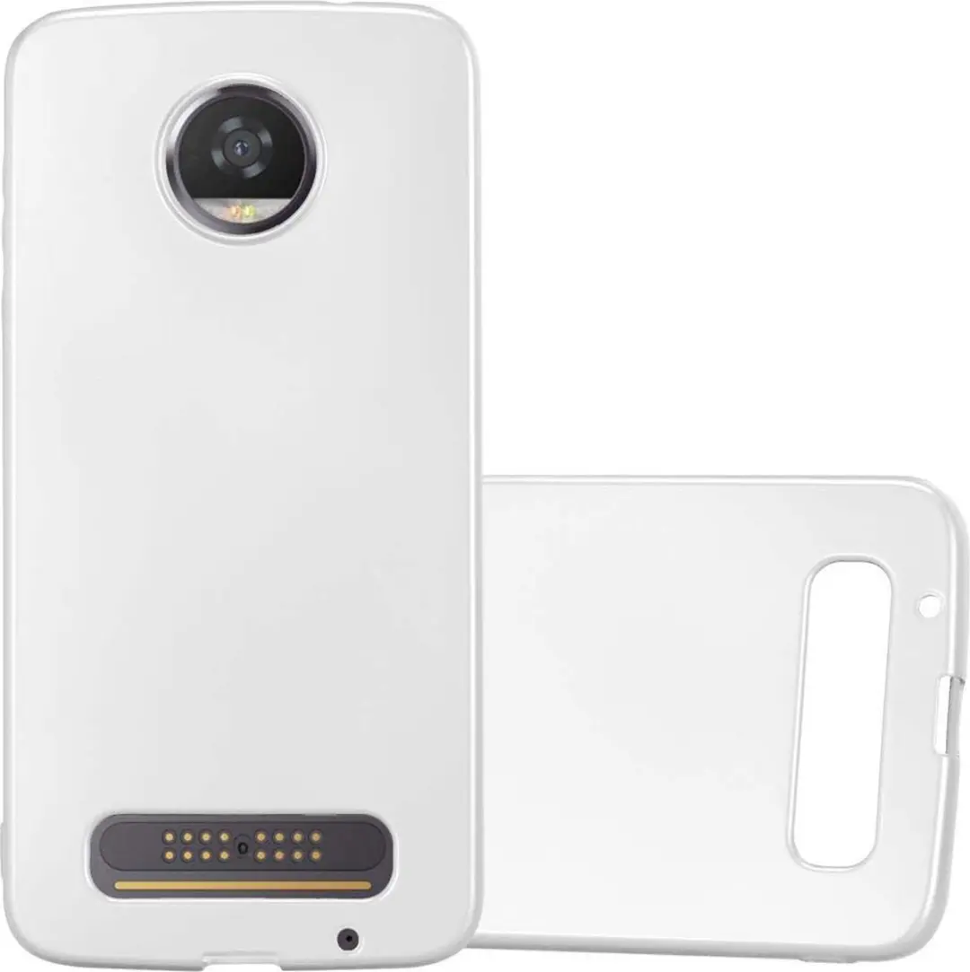 Cadorabo Hoesje geschikt voor Motorola MOTO Z2 in METALLIC ZILVER