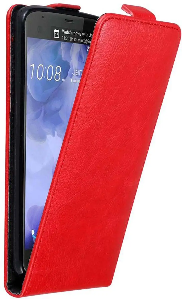 Cadorabo Hoesje geschikt voor HTC U ULTRA in APPEL ROOD