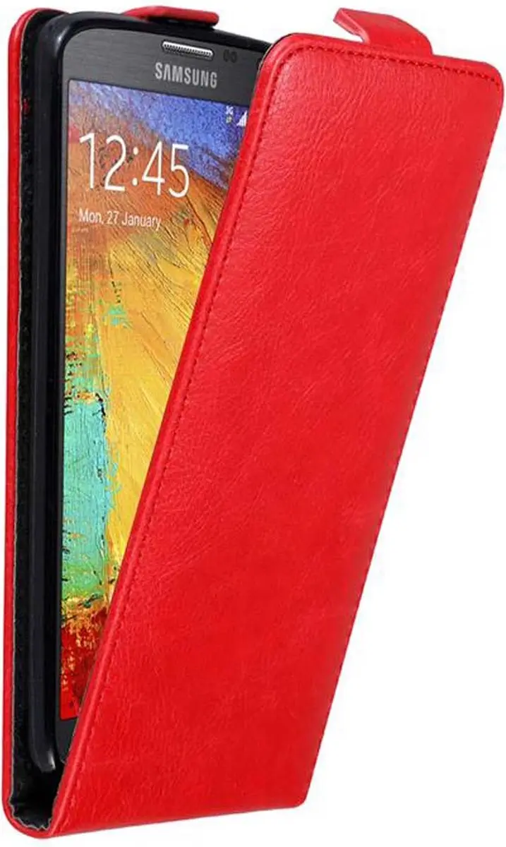 Cadorabo Hoesje geschikt voor Samsung Galaxy NOTE 3 NEO in APPEL ROOD