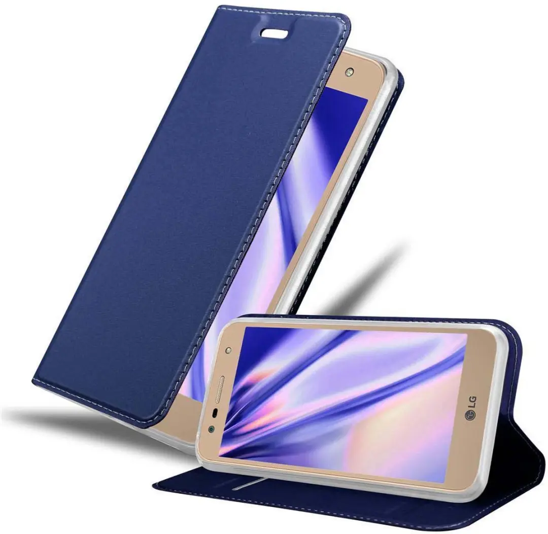 Cadorabo Hoesje geschikt voor LG X POWER 2 in CLASSY DONKER BLAUW