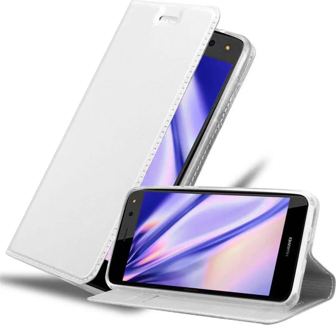 Cadorabo Hoesje geschikt voor Huawei Y5 2017 / Y6 2017 in CLASSY ZILVER