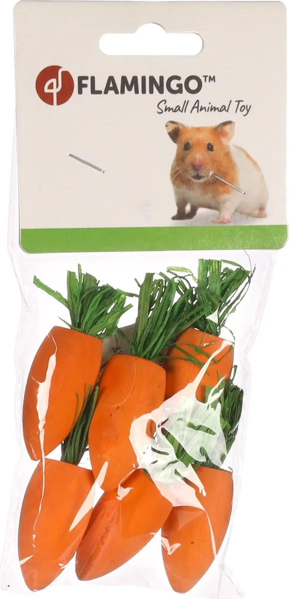 Flamingo Knabbelhout Worteltjes - 40g - Oranje