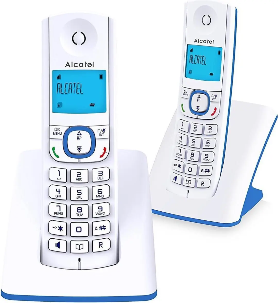 Alcatel F530 DECT-telefoon Nummerherkenning Blauw, Wit