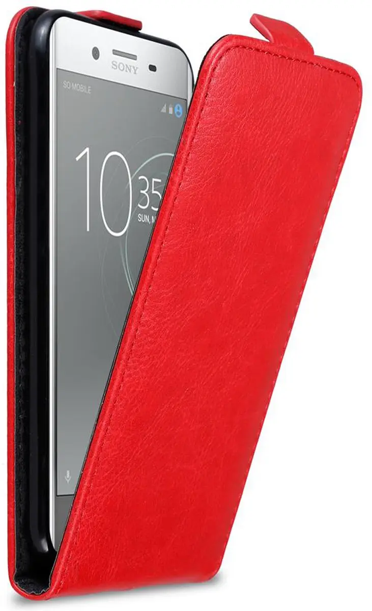 Cadorabo Hoesje geschikt voor Sony Xperia XZ PREMIUM in APPEL ROOD