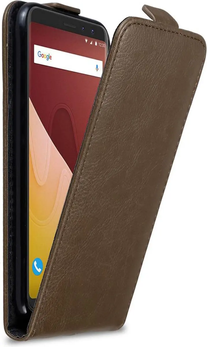 Cadorabo Hoesje geschikt voor WIKO VIEW PRIME in KOFFIE BRUIN - Beschermhoes in flip design Case Cover met magnetische sluiting