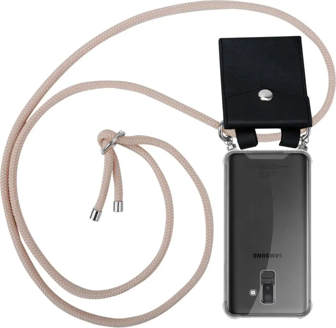 Cadorabo Hoesje geschikt voor Samsung Galaxy A6 PLUS 2018 in PEARLY ROSE GOUD