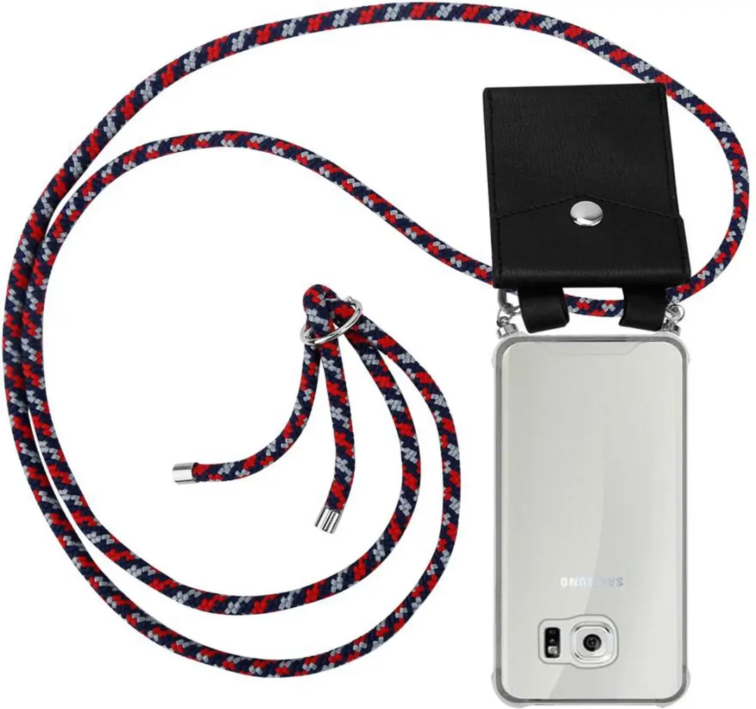 Cadorabo Hoesje geschikt voor Samsung Galaxy S6 in ROOD BLAUW WIT