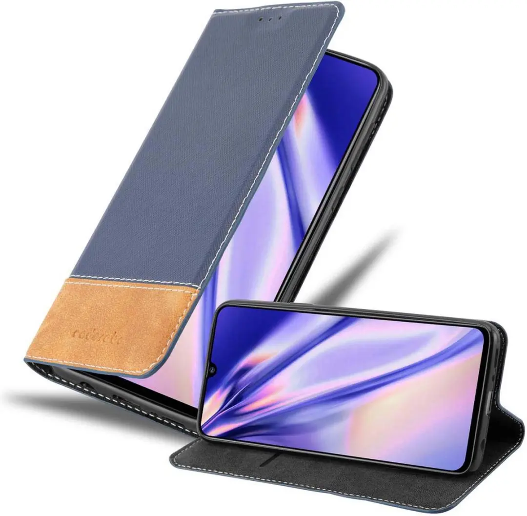 Cadorabo Hoesje geschikt voor Samsung Galaxy A70 / A70s in DONKERBLAUW BRUIN