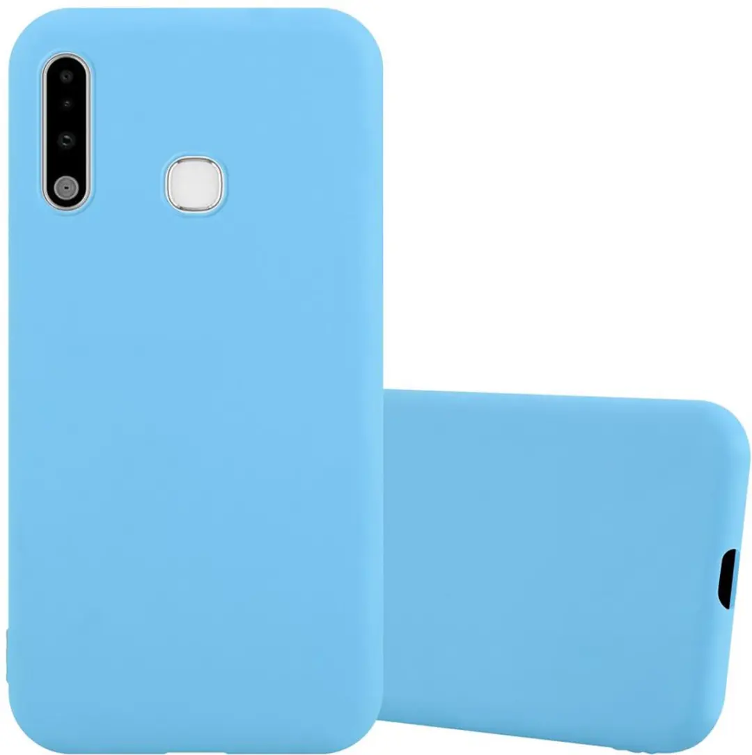 Cadorabo Hoesje geschikt voor Samsung Galaxy A70e in CANDY BLAUW