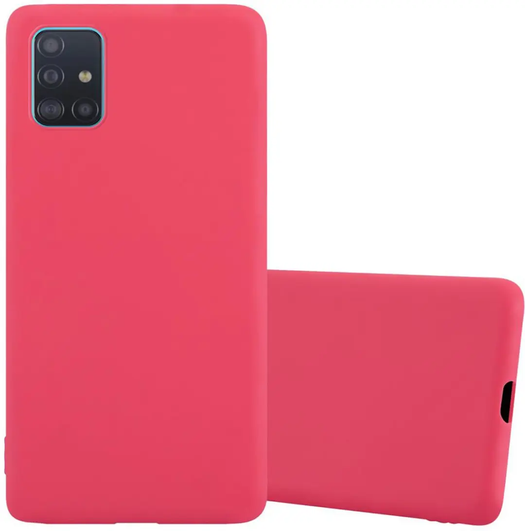 Cadorabo Hoesje geschikt voor Samsung Galaxy A51 5G in CANDY ROOD
