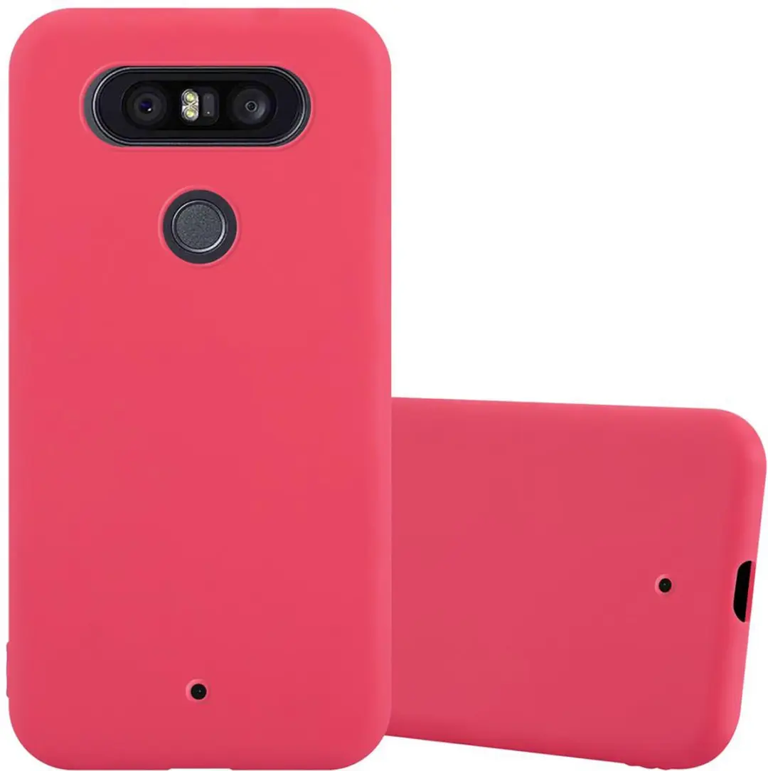 Cadorabo Hoesje geschikt voor LG Q8 in CANDY ROOD