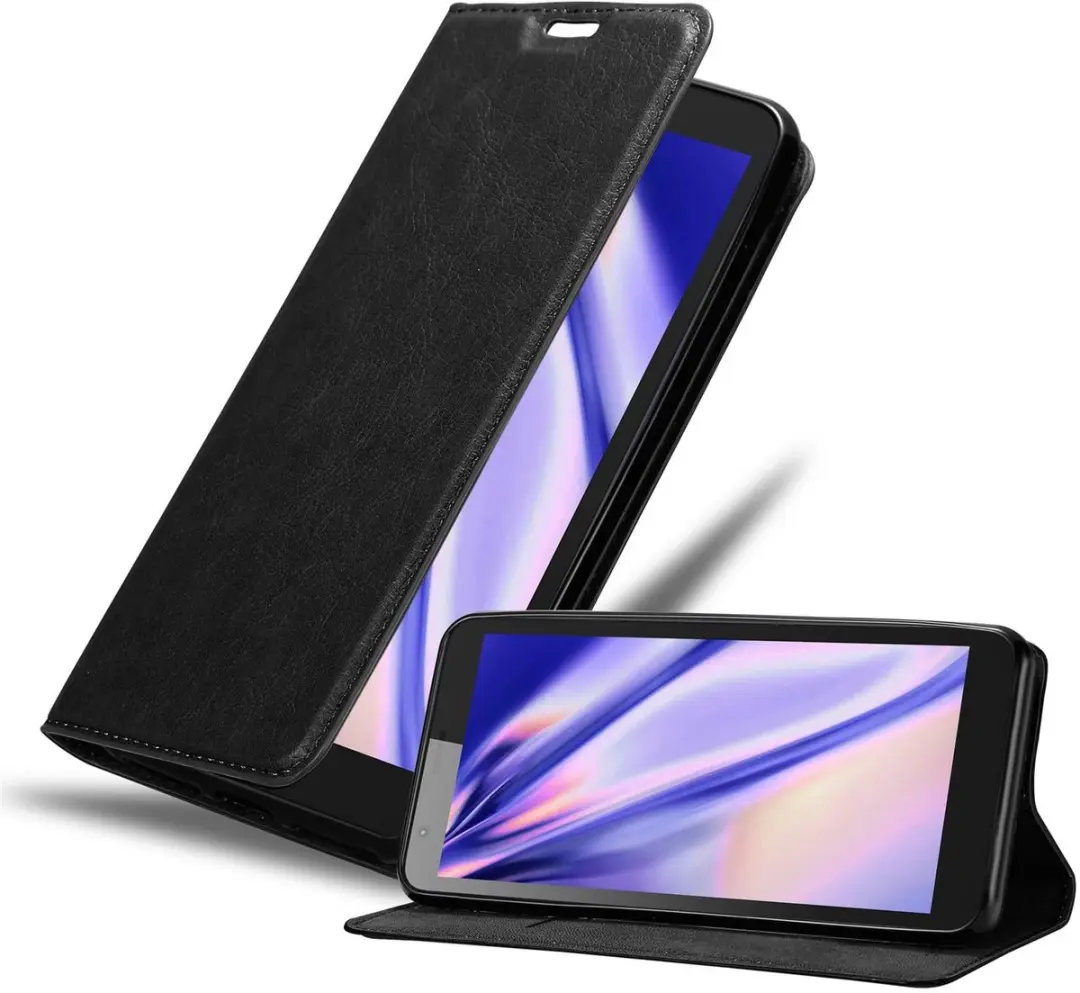 Cadorabo Hoesje geschikt voor ZTE Blade L8 in ZWARTE NACHT
