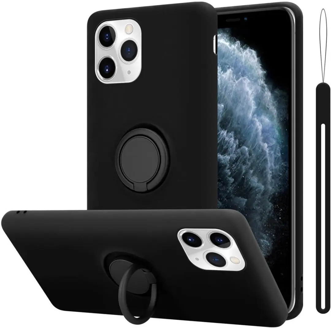 Cadorabo Hoesje geschikt voor Apple iPhone 11 PRO in LIQUID ZWART