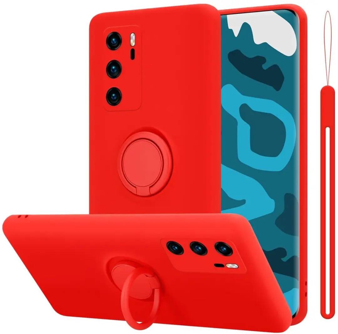 Cadorabo Hoesje geschikt voor Huawei P40 in LIQUID ROOD
