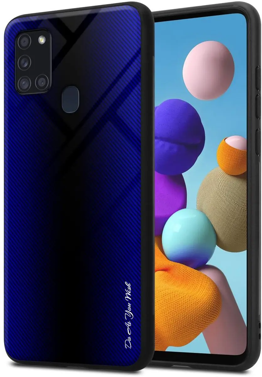 Cadorabo Hoesje geschikt voor Samsung Galaxy A21s in KOBALT PAARS