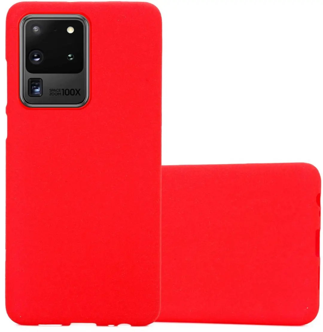 Cadorabo Hoesje geschikt voor Samsung Galaxy S20 ULTRA in FROST ROOD