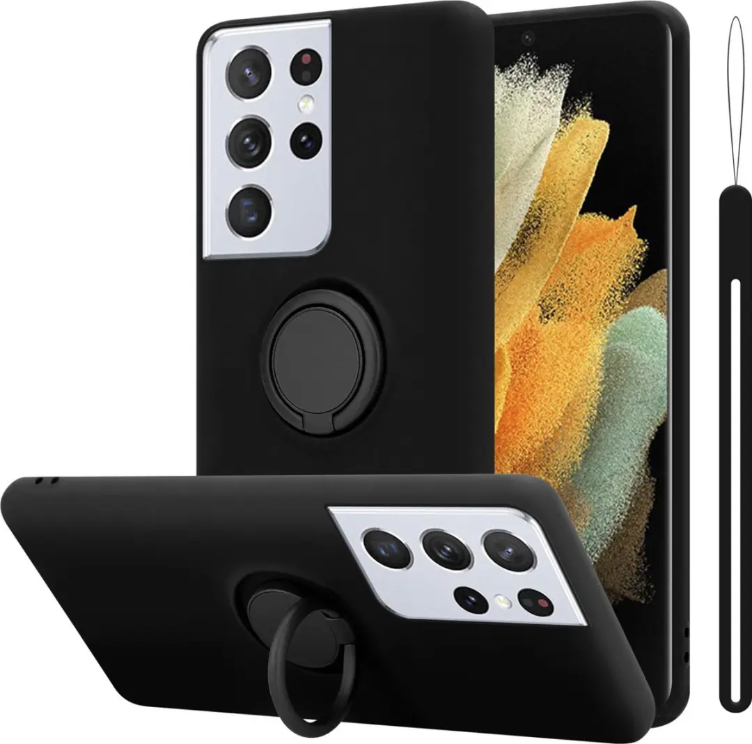 Cadorabo Hoesje geschikt voor Samsung Galaxy S22 ULTRA in LIQUID ZWART