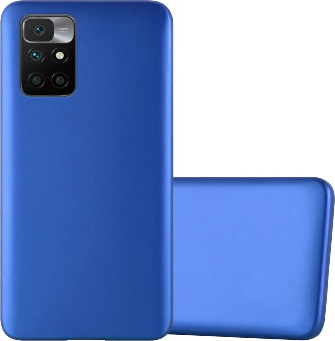 Cadorabo Hoesje geschikt voor Xiaomi RedMi 10 in METAAL BLAUW
