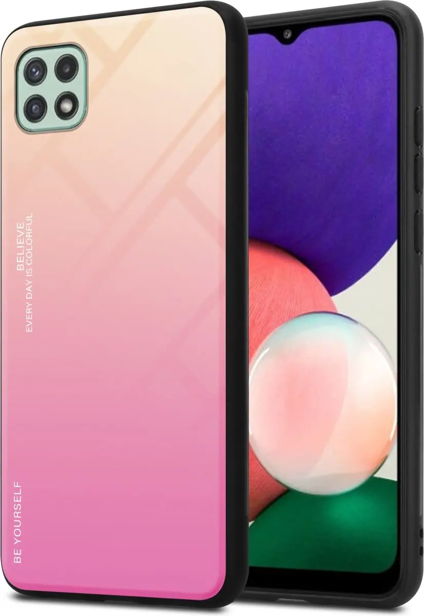 Cadorabo Hoesje geschikt voor Samsung Galaxy A22 5G in GEEL