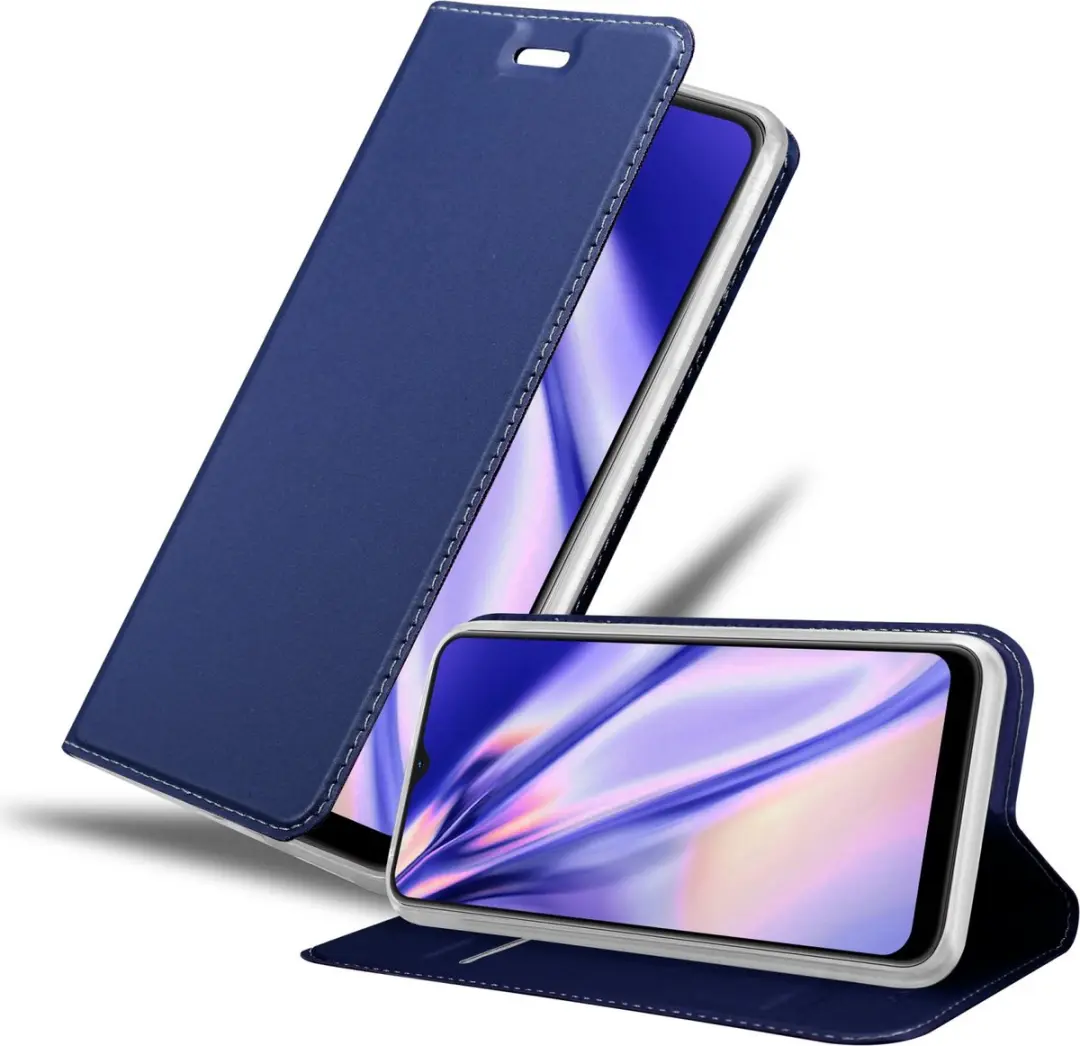 Cadorabo Hoesje geschikt voor Nokia G11 / G21 in CLASSY DONKER BLAUW - Beschermhoes met magnetische sluiting, standfunctie en kaartvakje Book Case Cover Etui